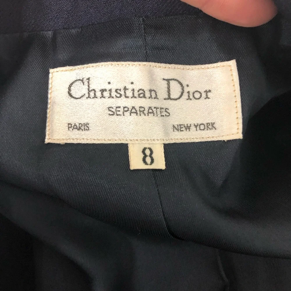 Dior | 100% Wool Navy Career Blazer Christian